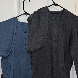 North Face men Blue and Gray Shirts
